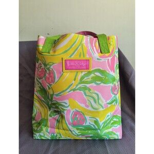Lilly Pulitzer for Estee Lauder Colorful Fruit Motif Tote Beach Bag